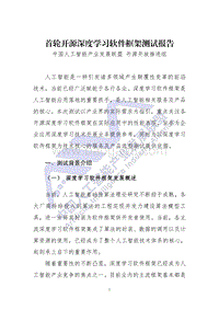 首轮开源深度学习软件框架测试报告.pdf