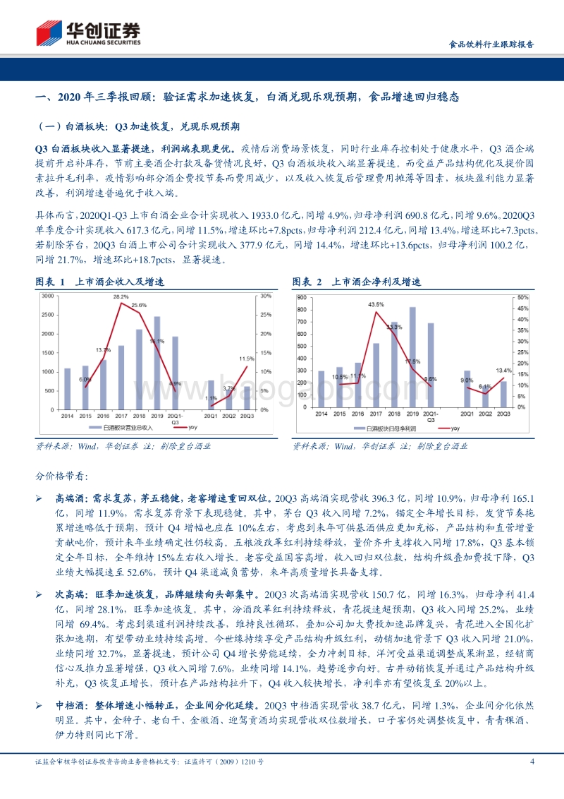 食品饮料2020年三季报回顾暨最新投资策略.pdf_第4页