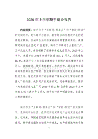 2020年上半年骑手就业报告.pdf
