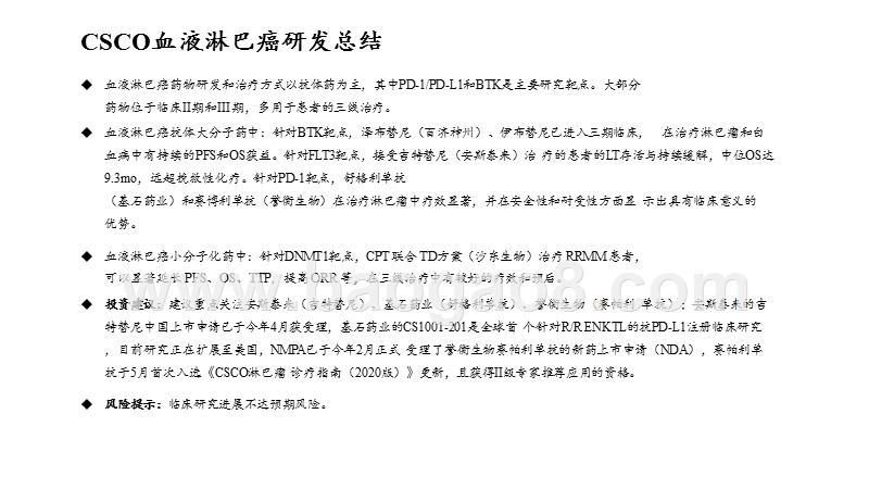 2020-2021全球血液与淋巴癌药物研发分析报告.pptx_第2页