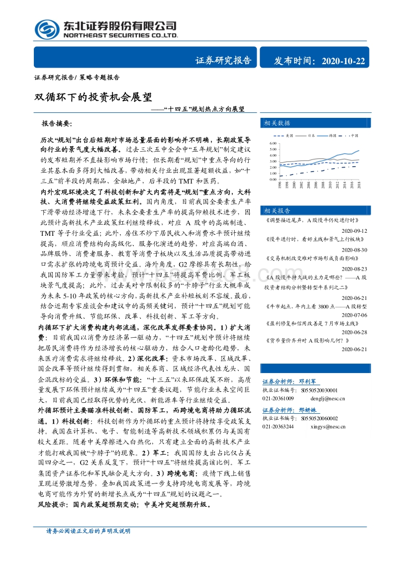 “十四五”规划热点方向展望：双循环下的投资机会展望.pdf_第1页