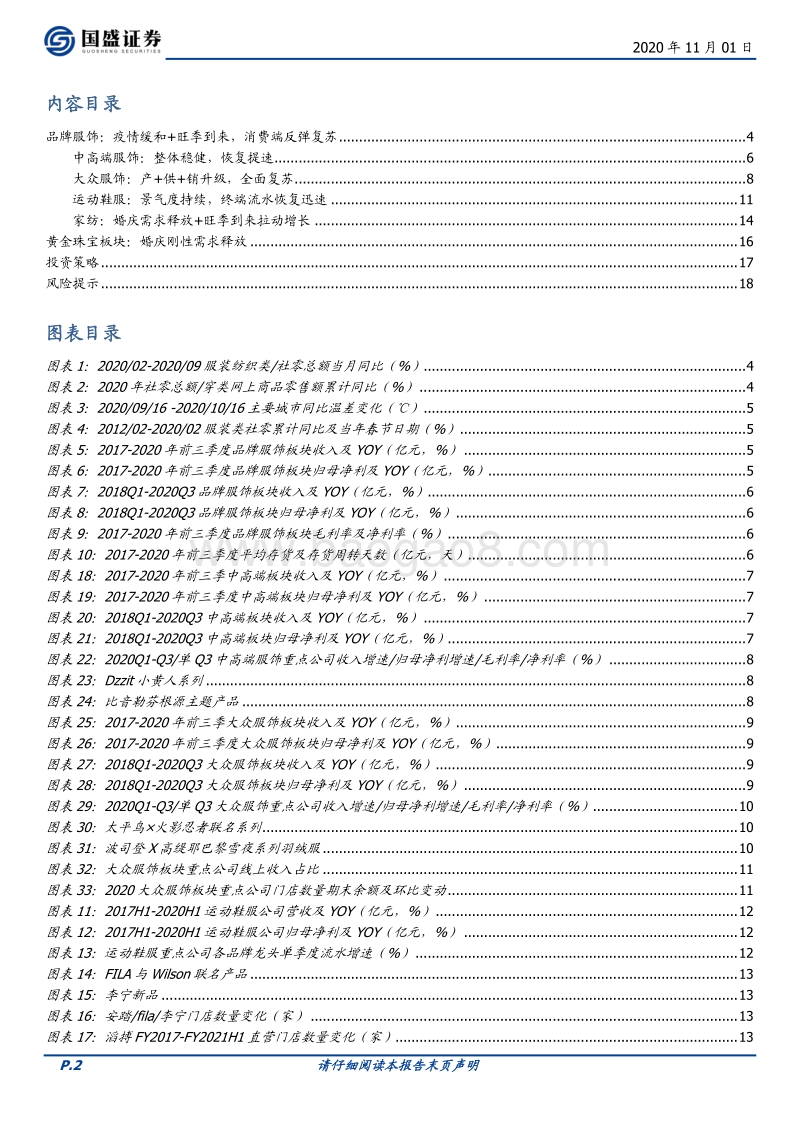 纺织服装2020年三季报分析.pdf_第2页