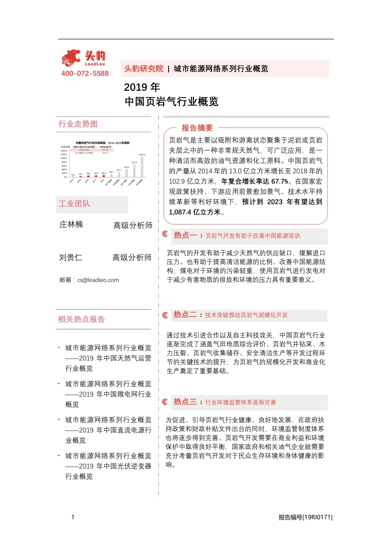 2019年中国页岩气行业概览.pdf_第1页