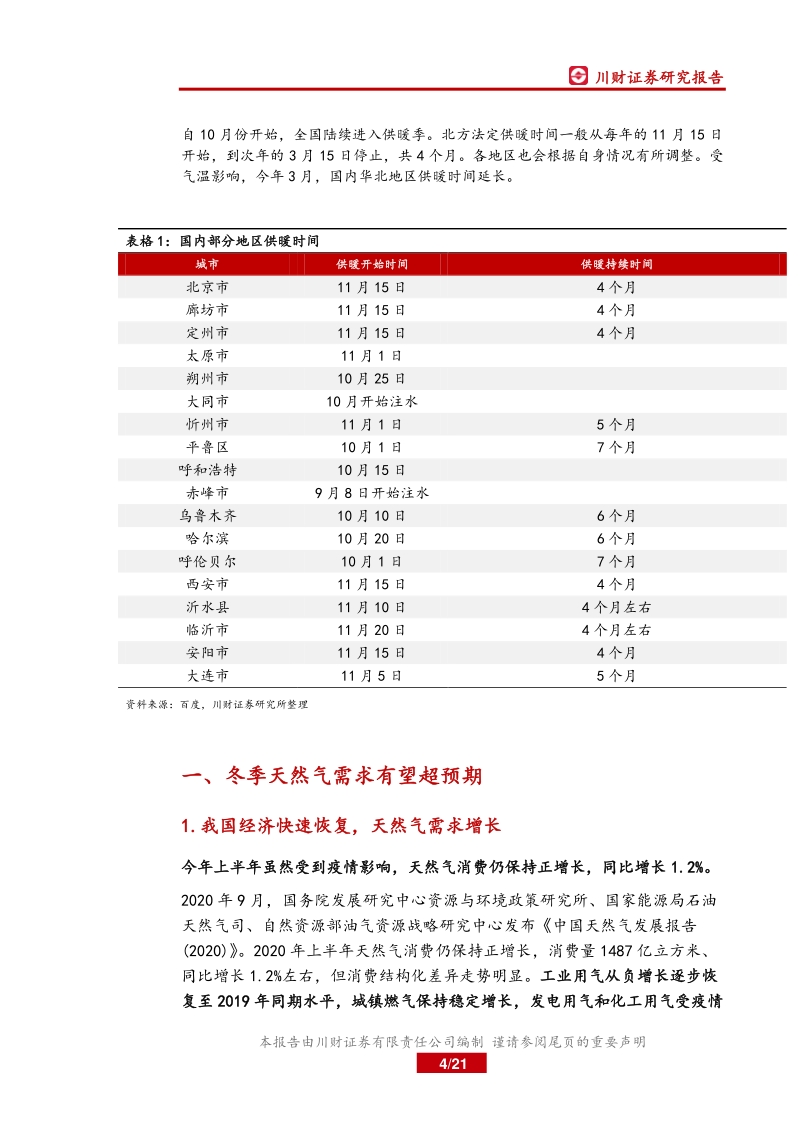 天然气行业深度报告：冬季天然气需求有望超预期增长.pdf_第4页