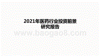 2021年医药行业投资前景研究报告.pptx