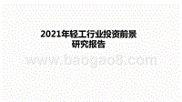 2021年轻工行业投资前景研究报告.pptx