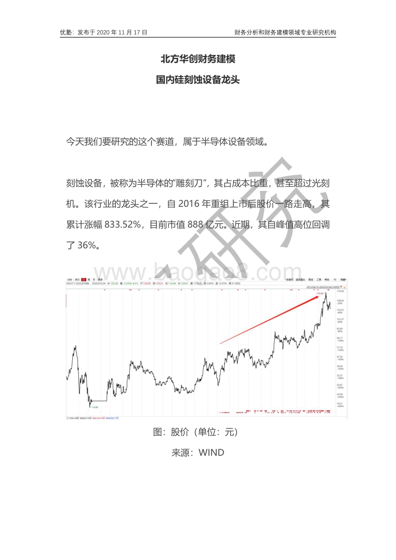 北方华创财务建模：国内硅刻蚀设备龙头.pdf_第1页