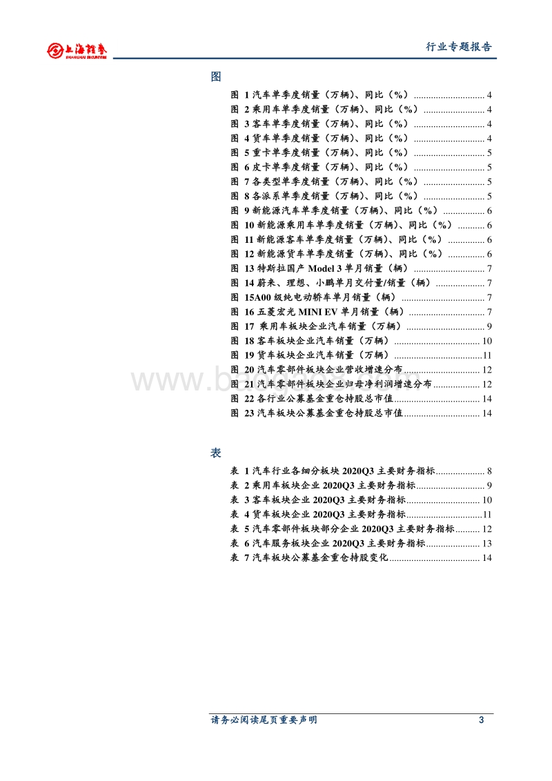 汽车行业2020年三季报总结.pdf_第3页