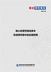 核心经营性营运资本在信用评级中的应用探索.pdf