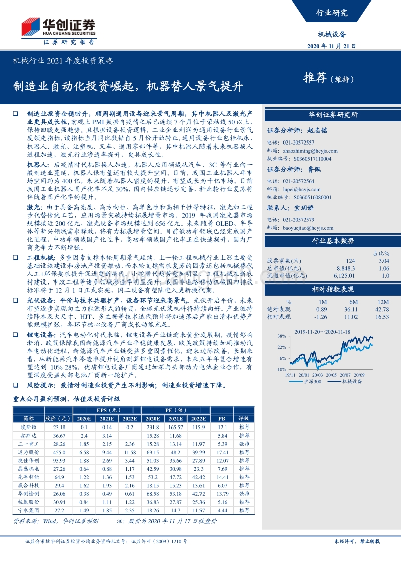 机械行业2021年度投资策略：制造业自动化投资崛起，机器替人景气提升.pdf_第1页