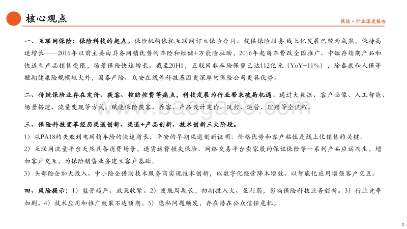 保险科技专题研究（一）：始于线上化，向前后端赋能迈进.pdf_第2页
