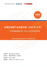 2020年10月全球区块链产业发展月报.pdf