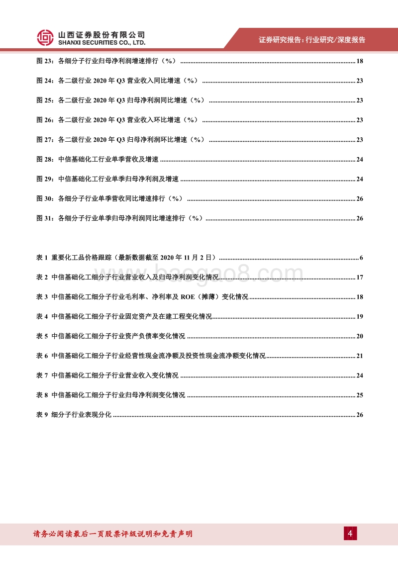 基础化工行业2020年三季报业绩综述.pdf_第4页
