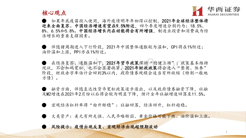 2021年宏观经济及大类资产展望：疫霾渐退，复苏同步.pdf_第2页
