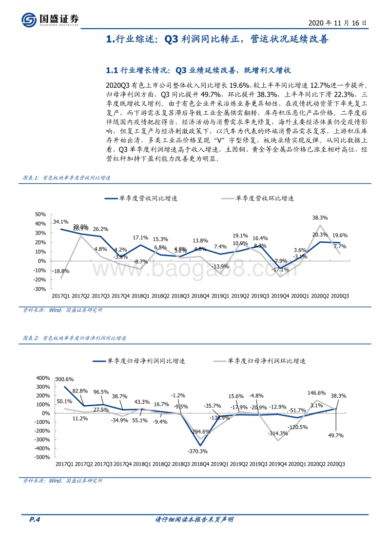 有色金属行业2020三季报分析：基本面延续向好，业绩兑现有力.pdf_第4页
