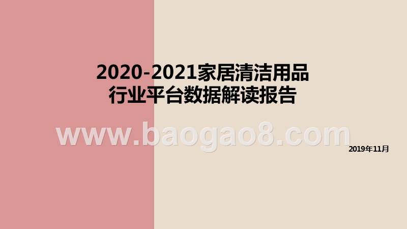 2020-2021家居清洁用品行业平台数据解读报告.pptx_第1页