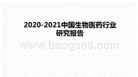 2020-2021中国生物医药行业研究报告.pptx