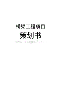 桥梁工程项目策划书（完整版）.doc