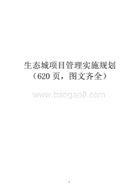 生态城项目管理实施规划（620页，图文丰富）.doc