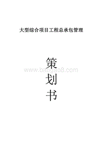 大型综合项目工程总承包管理策划书（图文）.doc
