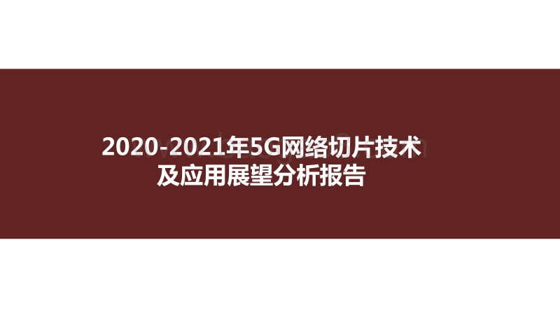 2020-2021年5G网络切片技术及应用展望分析报告.pdf_第1页