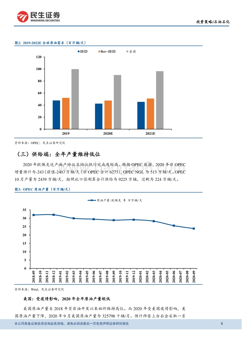 石油石化投资策略报告：关注油价上涨带来的油服、烯烃及长丝投资机会.pdf_第5页