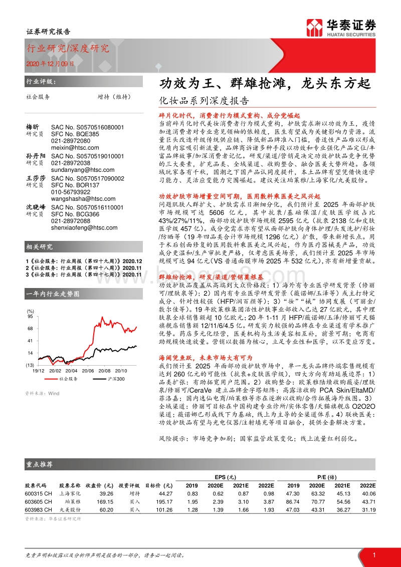 化妆品系列深度报告：功效为王、群雄抢滩，龙头东方起.pdf_第1页