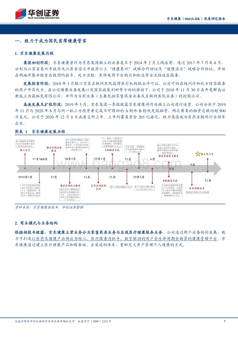 京东健康深度研究报告：医药电商龙头企业，建设“互联网+医疗”产业大闭环.pdf_第5页