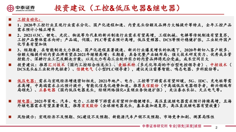 2021年度工控&电网策略报告：国产化进程加速，聚焦高成长个股.pdf_第2页