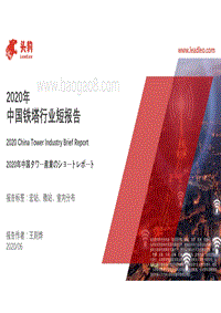 2020年中国铁塔行业短报告.pdf