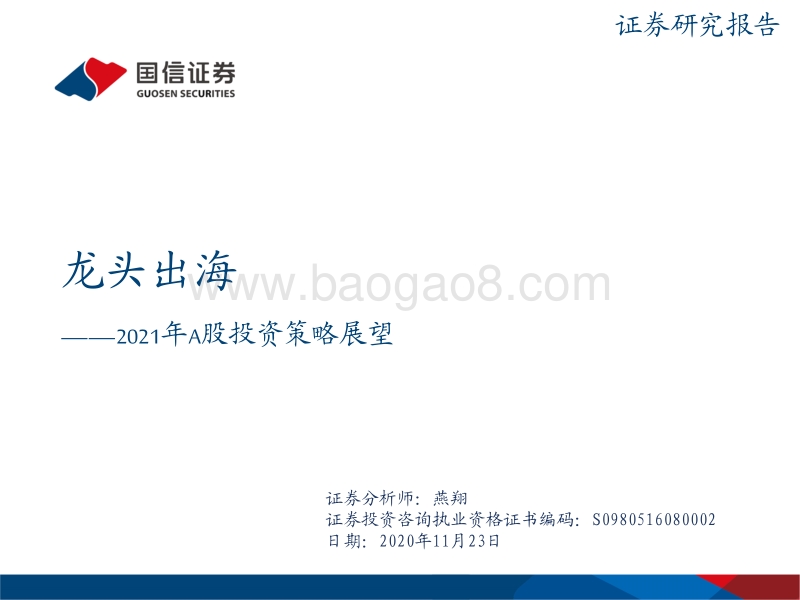 2021年A股投资策略展望：龙头出海.pdf_第1页
