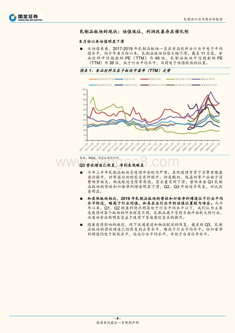 乳制品行业专题分析报告：估值处于低位，奶价周期或成竞争趋缓催化剂.pdf_第4页
