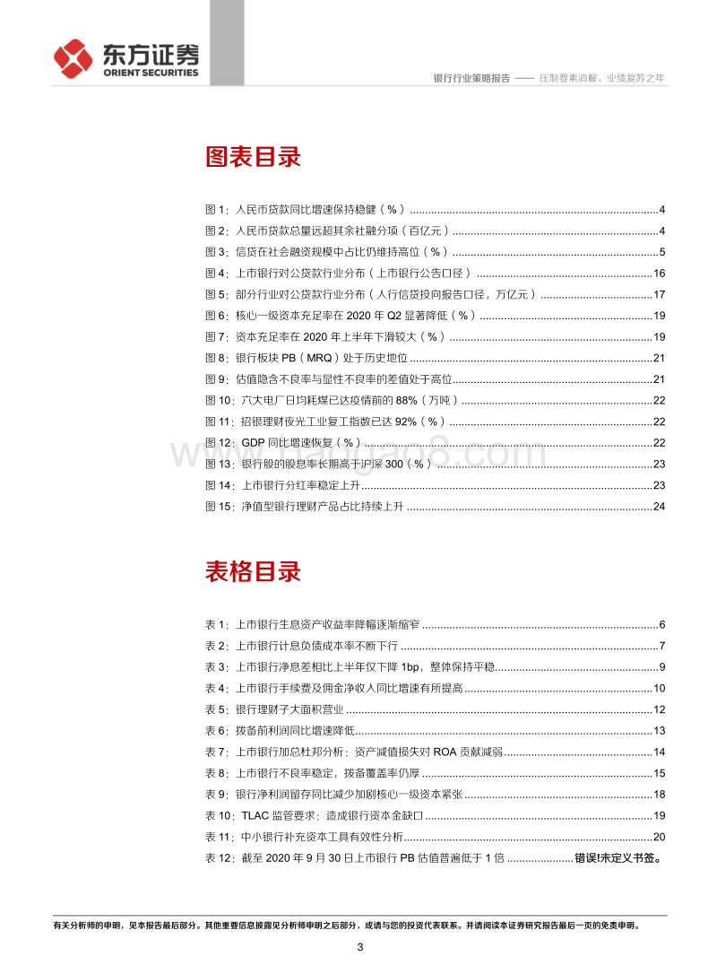 银行行业2021年度策略：压制要素消解，业绩复苏之年.pdf_第3页