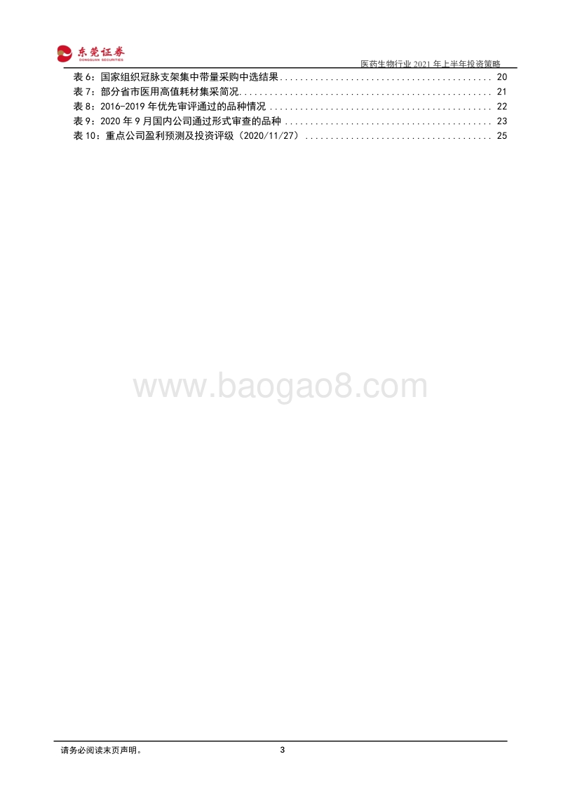 医药生物行业2021年上半年投资策略：短期看复苏+长期看赛道.pdf_第3页