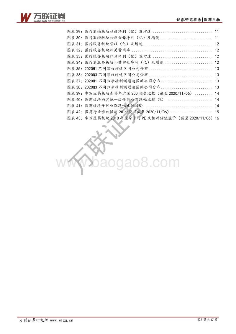 医药行业2020年三季报总结：疫情影响逐步释放，回归基本面布局.pdf_第3页