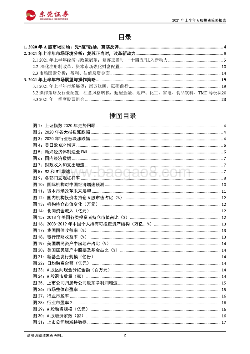 2021年上半年A股投资策略报告：屠苏送暖，砥砺前行.pdf_第2页