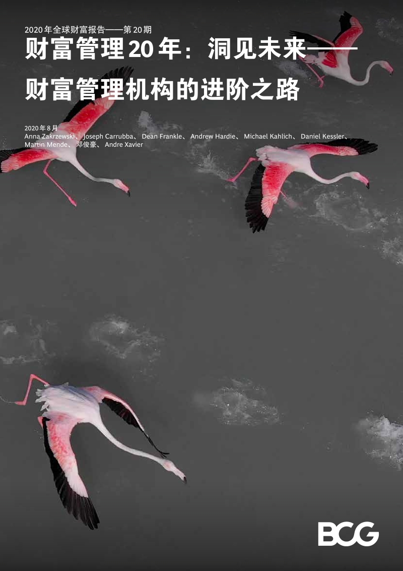 2020年全球财富报告：财富管理20年：洞见未来.pdf_第1页