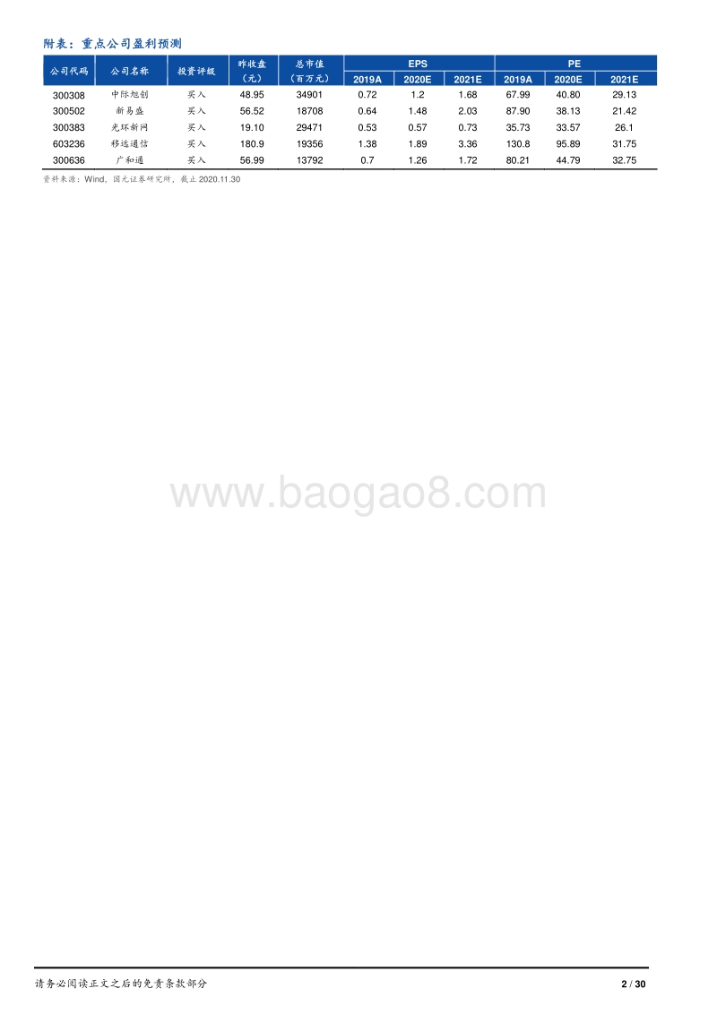 2021年通信行业投资策略：方兴未艾新基建，云化物联露锋芒.pdf_第2页