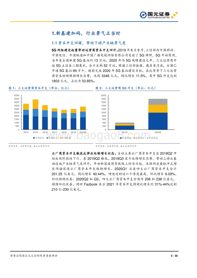 2021年通信行业投资策略：方兴未艾新基建，云化物联露锋芒.pdf_第5页