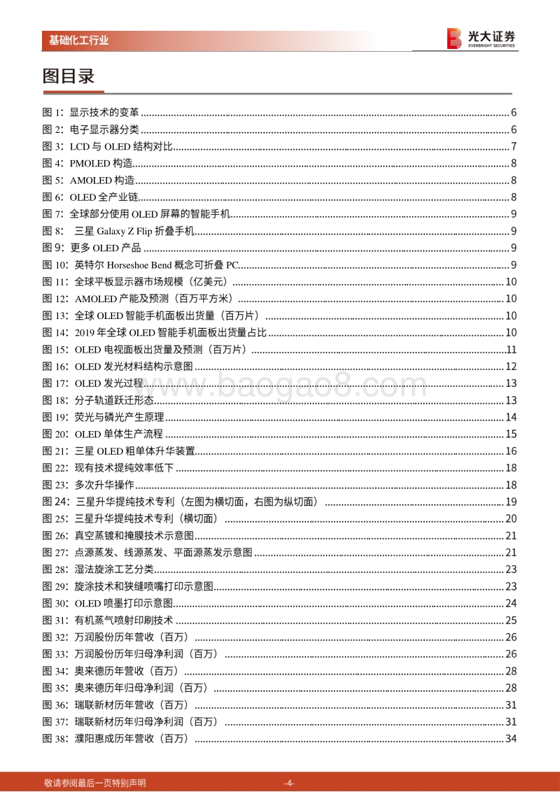 化工新材料系列报告之一：厚积薄发，国内OLED材料核心技术突破蓄势待发.pdf_第4页