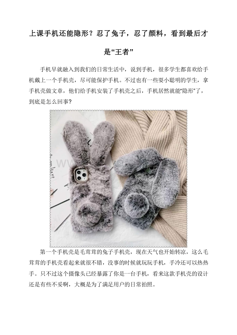 上课手机还能隐形？忍了兔子，忍了颜料，看到最后才是“王者”.doc_第1页