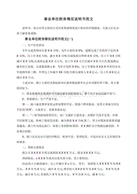 事业单位财务情况说明书范文.doc