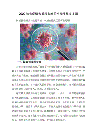2020抗击疫情为武汉加油的小学生作文5篇.doc