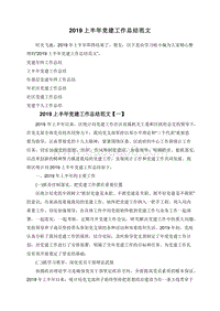 2019上半年党建工作总结范文.doc