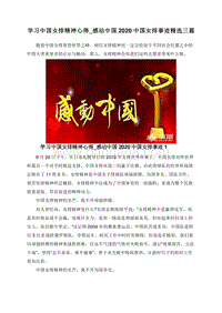 学习中国女排精神心得_感动中国2020中国女排事迹精选三篇.doc