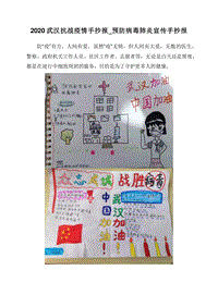2020武汉抗战疫情手抄报_预防病毒肺炎宣传手抄报.doc
