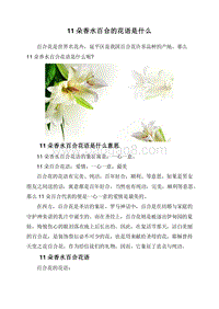 11朵香水百合的花语是什么.doc