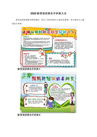 2020新型冠状肺炎手抄报大全.doc