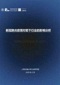 新冠肺炎疫情对若干行业的影响分析.pdf