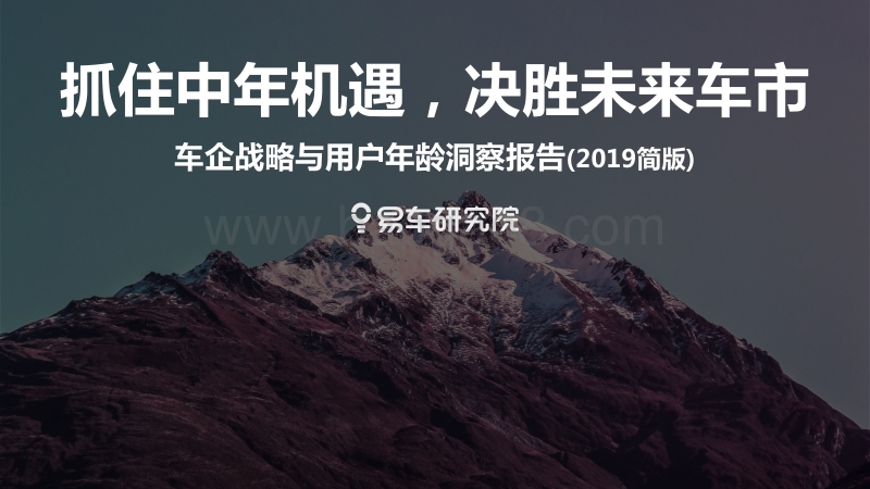 2019简版车企战略与用户年龄洞察报告.pdf_第1页